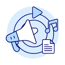 Megaphone Multimedia Illustration from UX Duotone Set