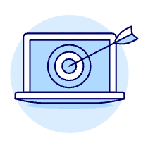 Ad Target Laptop Illustration from UX Duotone Set