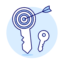 Key Target Illustration from UX Duotone Set