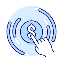 Click Revenue Hand 1 Illustration from UX Duotone Set