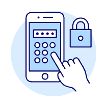 Pin Lock Screen 1 Illustration from UX Duotone Set
