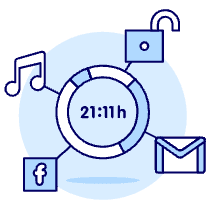 App Usage Time Illustration from UX Duotone Set