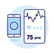 Helth Activity Tracker App Illustration from UX Duotone Set