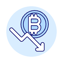 Bitcoin Decreasing Illustration from UX Duotone Set