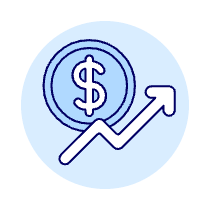 Dollar Increasing Illustration from UX Duotone Set