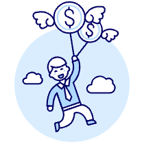 Money Fly 2 Illustration from UX Duotone Set