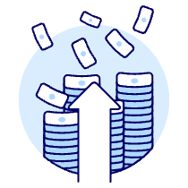 Money Raise Illustration from UX Duotone Set
