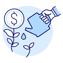 Money Watering 1 Illustration from UX Duotone Set
