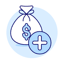 Money Bag Add Illustration from UX Duotone Set