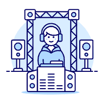 Dj Booth 1 Illustration from UX Duotone Set
