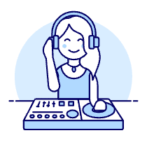 Dj Mix 4 Illustration from UX Duotone Set