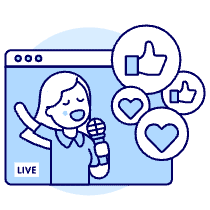 Live Youtube 4 Illustration from UX Duotone Set