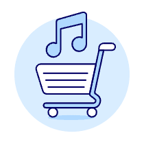 Music Cart Illustration from UX Duotone Set
