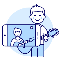 Youtuber Illustration from UX Duotone Set