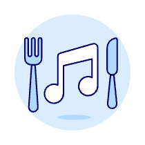 Diner Playlist Illustration from UX Duotone Set