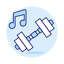 Gym Playlist Illustration from UX Duotone Set