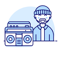 Hiphop Artist 1 Illustration from UX Duotone Set