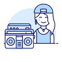 Hiphop Artist 4 Illustration from UX Duotone Set
