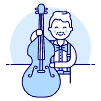 Musicians Orchestra 1 Illustration from UX Duotone Set