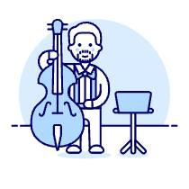 Musicians Orchestra Full 1 Illustration from UX Duotone Set
