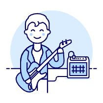 Singer Guitar 1 Illustration from UX Duotone Set