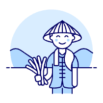 Asian Farmer 2 Illustration from UX Duotone Set