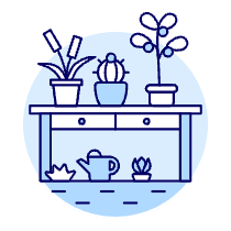 Garden Table Illustration from UX Duotone Set