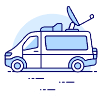 Broadcasting Van Illustration from UX Duotone Set