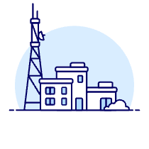 Tv Station Illustration from UX Duotone Set