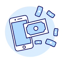 Phone Banknote Illustration from UX Duotone Set