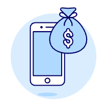 Phone Money Bag Illustration from UX Duotone Set