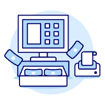 Cashier Open Illustration from UX Duotone Set