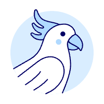 White Parrot Illustration from UX Duotone Set