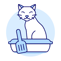 Cat Pooping Illustration from UX Duotone Set