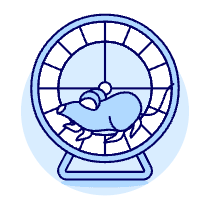 Mouse Running Wheel Illustration from UX Duotone Set