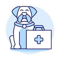 Dog Health Suitcase Illustration from UX Duotone Set