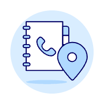 Phone Book Pin Illustration from UX Duotone Set