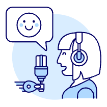 Podcast Happy 4 Illustration from UX Duotone Set
