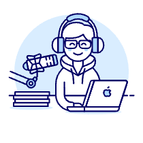 Podcast Radio 2 Illustration from UX Duotone Set