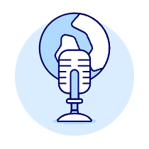 Podcast News Illustration from UX Duotone Set