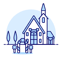 Christian Church Illustration from UX Duotone Set