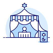 Fortune Teller Tent Illustration from UX Duotone Set