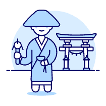 Japanese Monk 1 Illustration from UX Duotone Set