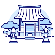 Japanese Shrine Illustration from UX Duotone Set