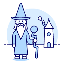 Wizard Illustration from UX Duotone Set