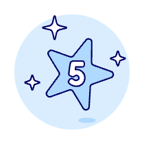 Star Rating Five Illustration from UX Duotone Set