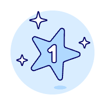 Star Rating One Illustration from UX Duotone Set