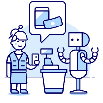 Cashier Robot 4 Illustration from UX Duotone Set