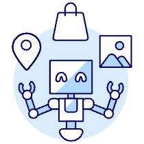 Multitasking Robot Illustration from UX Duotone Set