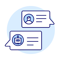 Chatting With Bot 1 Illustration from UX Duotone Set